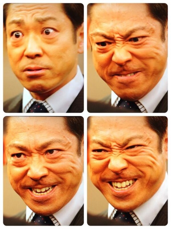 香川照之のドラマ『ルーズヴェルトゲーム』での顔芸画像4分割版