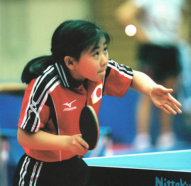 2003年世界卓球選手権個人戦に出場し、日本勢の中で一人躍進、ベスト8に進出