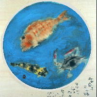 2004年、写仏道場の格天井に絵を飾られる